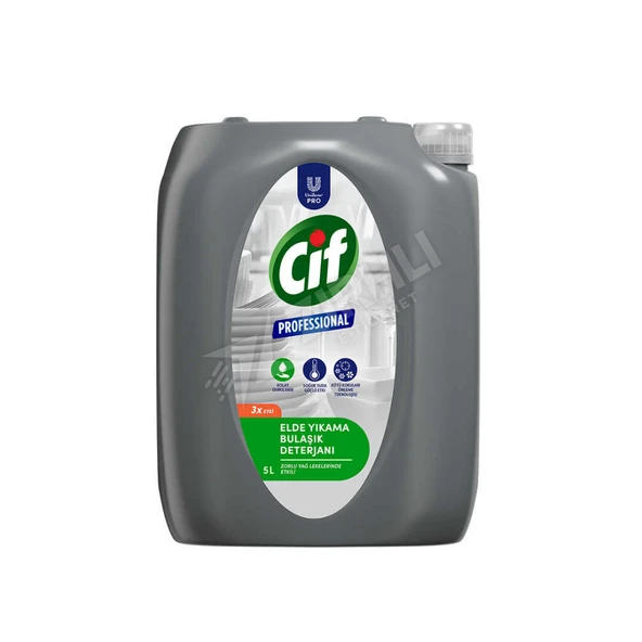 5 ADET Cif Pro Elde Bulaşık Deterjanı 5 Lt ürün görseli 1