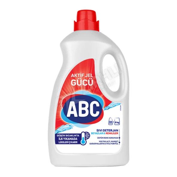 5 ADET Abc Sıvı Çamaşır Deterjanı Beyazlar & Renkliler 2145 Ml ürün görseli 1