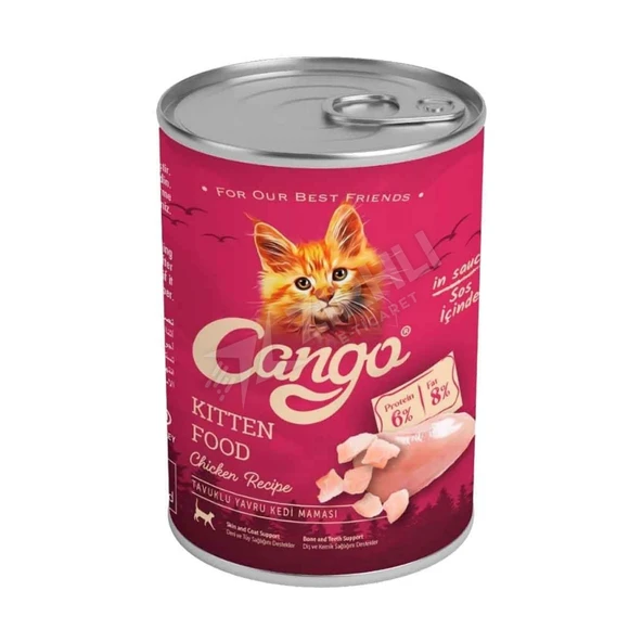 5 ADET Cango Yaş Kedi Mama Yavru Tavuklu  415 Gr ürün görseli 1
