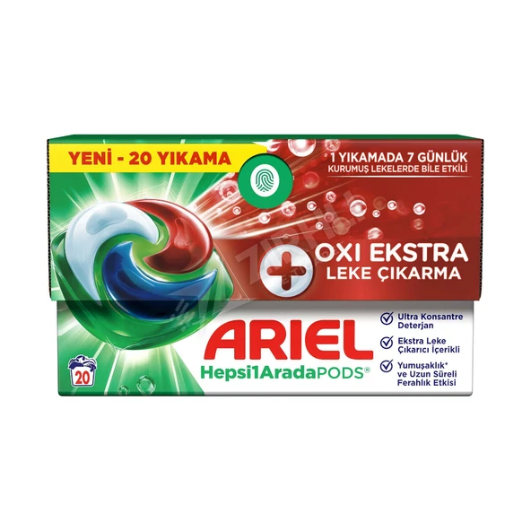 5 ADET Ariel Çamaşır Yıkama Kapsülü Oxi 20'li 490 Gr ürün görseli 1