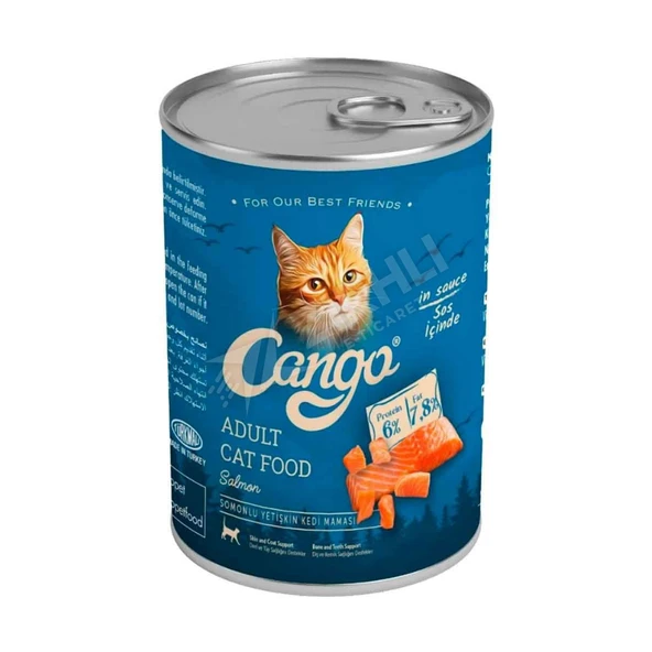 5 ADET Cango Yetişkin Yaş Kedi Maması Somon 415 Gr ürün görseli 1