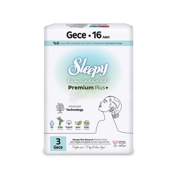 4 ADET Sleepy Ped Bio Super Eco Gece 16'Lı ürün görseli 1