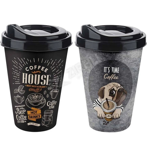 4 ADET Titiz Coffee Bardak 400 Ml Ap-9122 ürün görseli 1