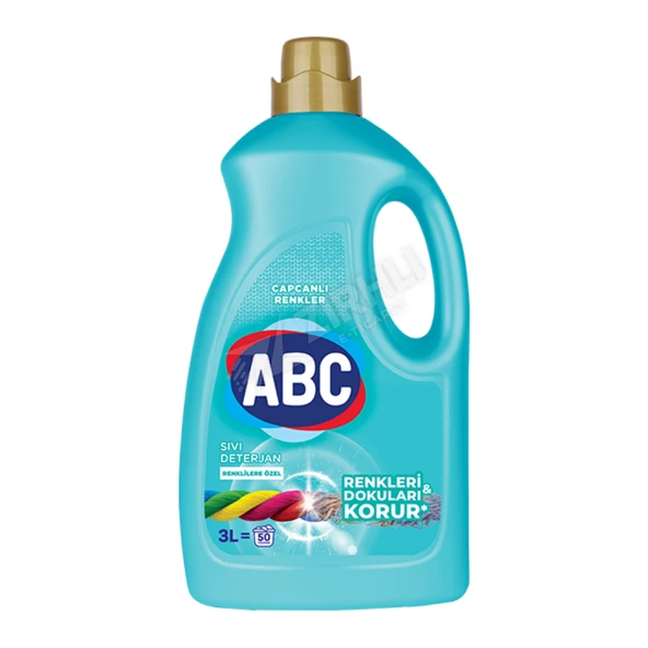 5 ADET Abc Sıvı Çamaşır Deterjanı Renklilere Özel 3 Lt ürün görseli 1