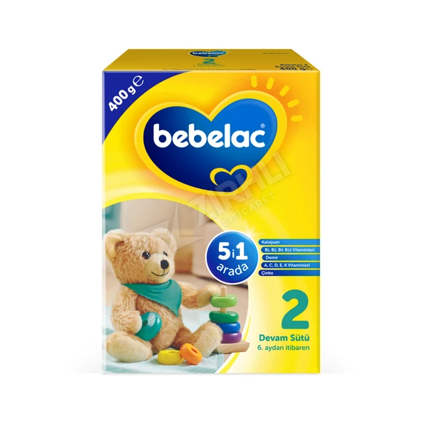 5 ADET Bebelac Devam Sütü No:2 400 Gr ürün görseli 1