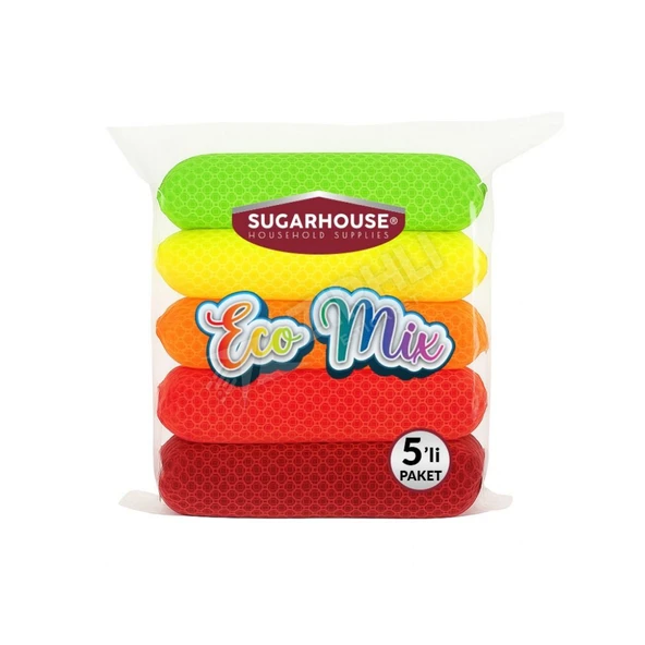 4 ADET Sugar House Eco Mix Sünger 5'li ürün görseli 1