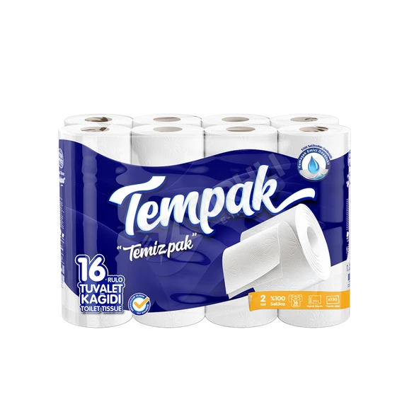 4 ADET Tempak Çift Kat Tuvalet Kağıdı 16'lı ürün görseli 1