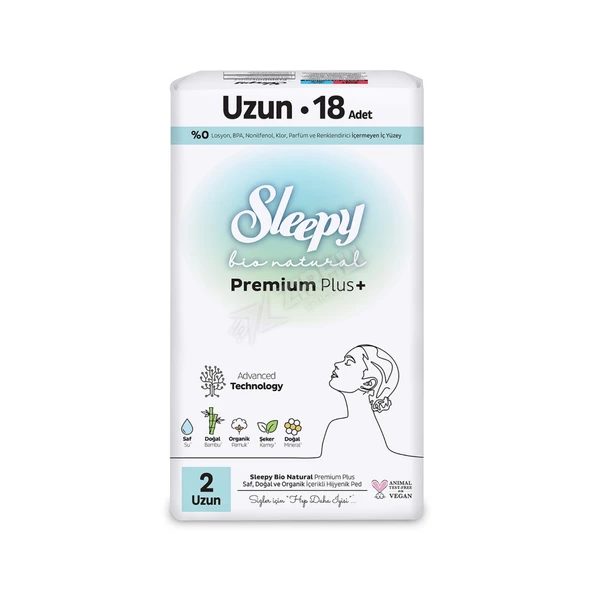 4 ADET Sleepy Bio Natural Super Eco Uzun Hijyenik Ped 18'li ürün görseli 1