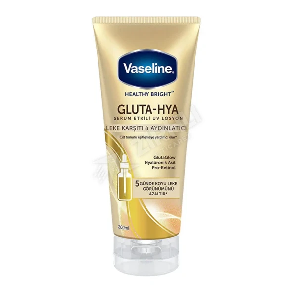 4 ADET Vaseline Gluta Hya Serum Etkili UV Losyon Leke Karşıtı ve Aydınlatıcı 200 Ml ürün görseli 1
