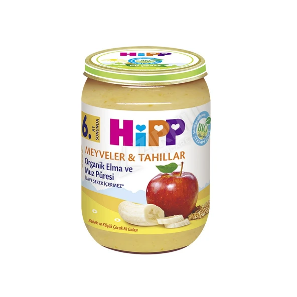 4 ADET Hipp Organik Elma Ve Muz Püresi 190 Gr ürün görseli 1