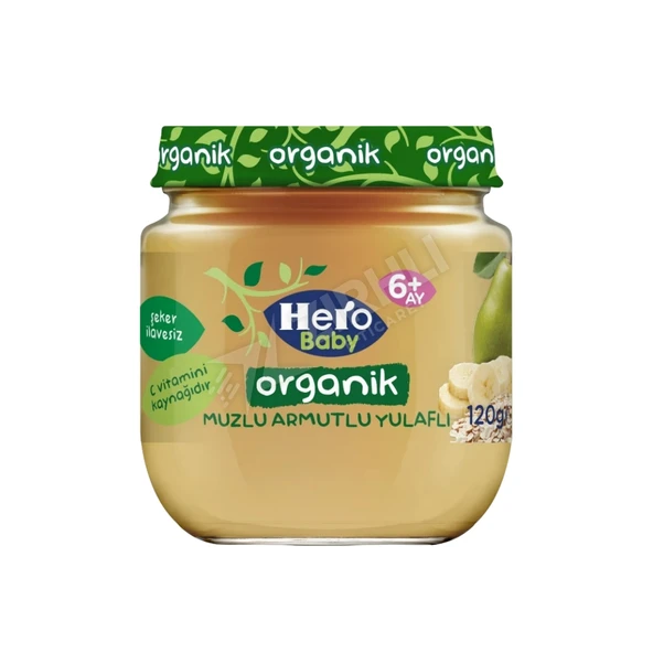 4 ADET Hero Baby Organik Muzlu Armutlu Yulaflı 120 Gr ürün görseli 1