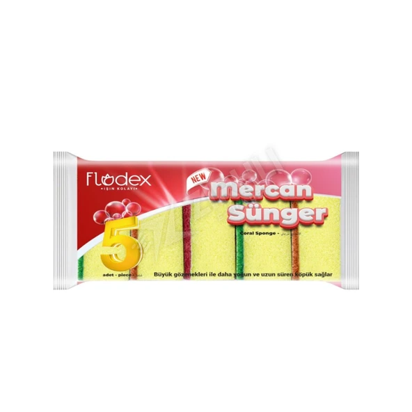 4 ADET Flodex Mercan Sünger 5'li ürün görseli 1
