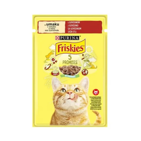 4 ADET Friskies Sığır Etli Yaş Kedi Maması 85 Gr ürün görseli 1