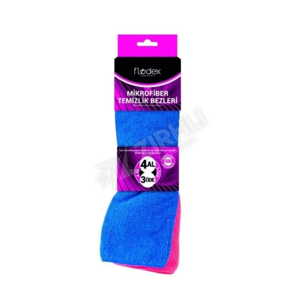 4 ADET Flodex Mikrofiber Temizlik Bezi 4 Al 3 Öde Açık ürün görseli 1