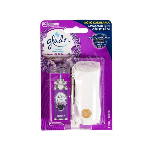 4 ADET Glade Banyo Hava Tazeleyici Cihaz+Yedek Lavanta 10 Ml ürün görseli 1