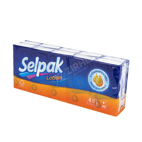 4 ADET Selpak Losyonlu Mendil 10 Lu ürün görseli 1