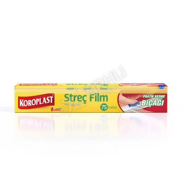 4 ADET Koroplast Kesme Bıçaklı Streç Film 75 Mt ürün görseli 1