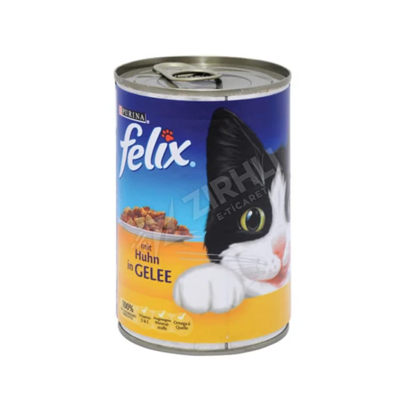 4 ADET Felix Tavuklu Konserve Kedi Maması 400 Gr ürün görseli 1