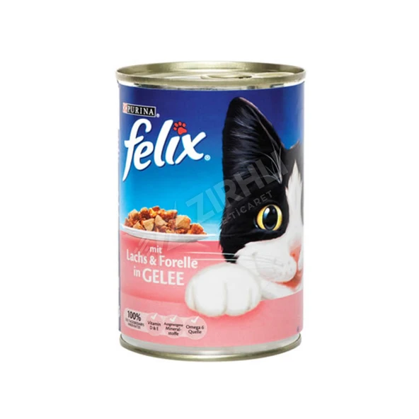 4 ADET Felix Somonlu Konserve Kedi Maması 400 Gr ürün görseli 1