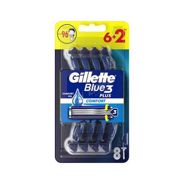 4 ADET Gillette Blue3 Comfort Kullan At Tıraş Bıçağı 8'li ürün görseli 1