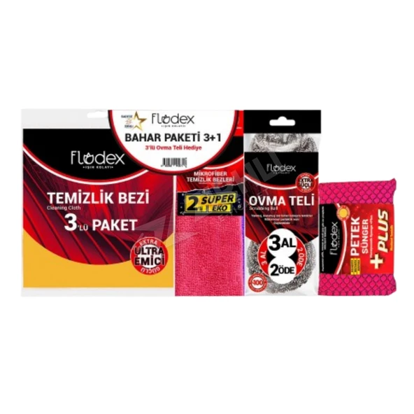4 ADET Flodex Bahar Paketi 3+1 Hediyeli  ( 3 'lü Ovma Teli Hediyeli ) ürün görseli 1