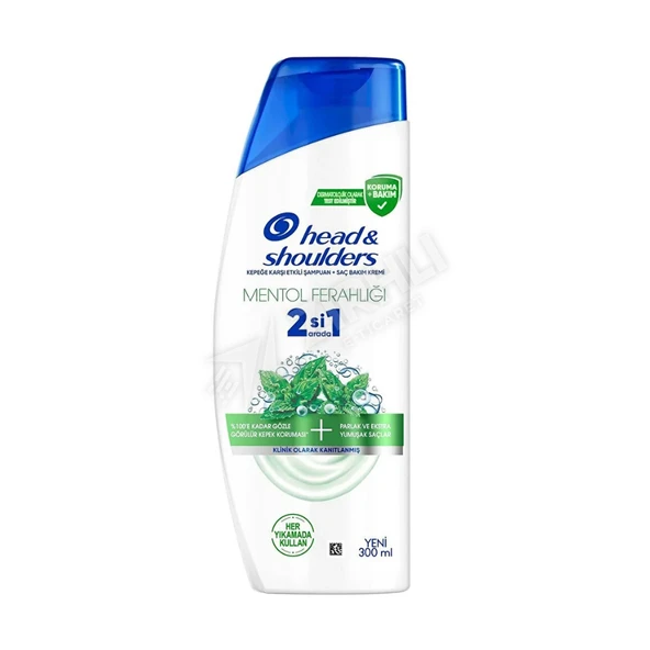 4 ADET Head & Shoulders 2'si 1 Arada Mentol Ferahlığı Şampuan 300 Ml ürün görseli 1