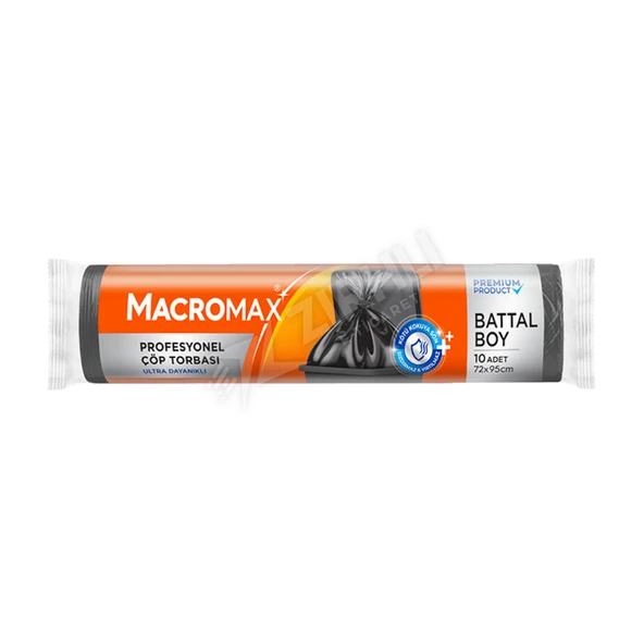 4 ADET Macromax Profesyonel Çöp Torbası Battal Boy 10'lu Paket ürün görseli 1