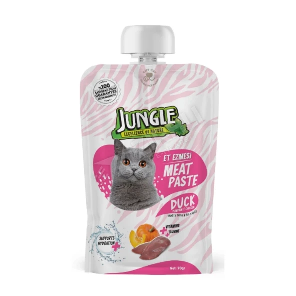 4 ADET Jungle Kedi Et Ezmesi Taze Ördekli Bal Kabaklı 90 Gr ürün görseli 1