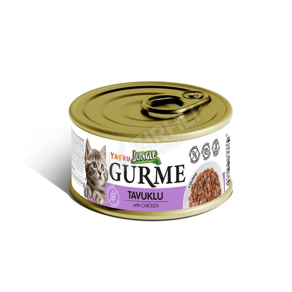 4 ADET Jungle Gurme Tavuklu Yavru Kedi Konservesi 85 Gr ürün görseli 1
