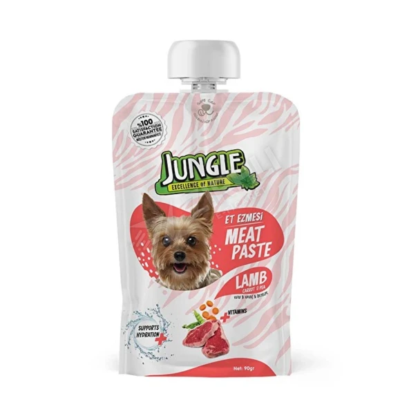 4 ADET Jungle Köpek Et Ezmesi Taze Kuzulu Havuçlu 90 Gr ürün görseli 1