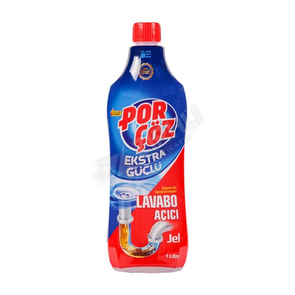 4 ADET Porçöz Jel Lavabo Açıcı 1 Lt ürün görseli 1