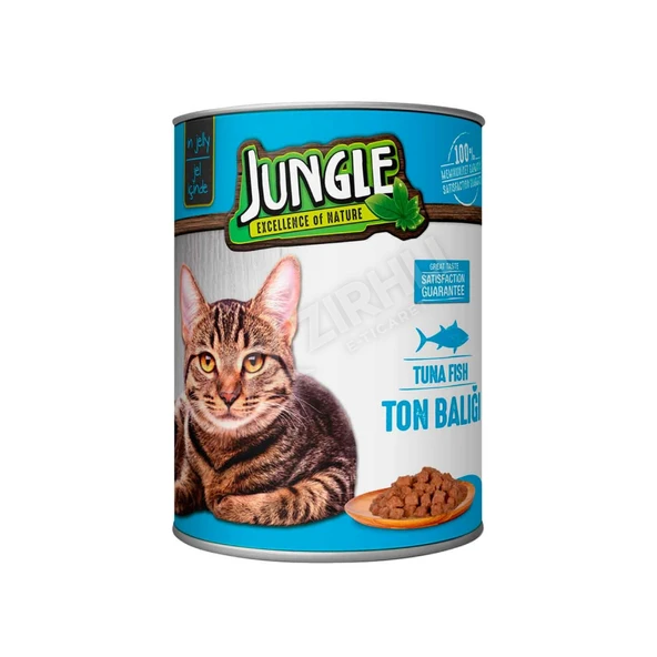 4 ADET Jungle Kedi Konservesi 400 Gr Ton Balıklı ürün görseli 1