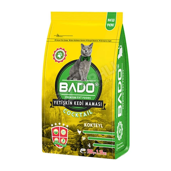 4 ADET Bado Yetişkin Kedi Maması Kokteyl 500 Gr ürün görseli 1