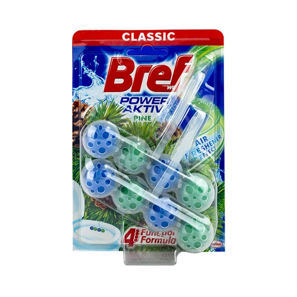 4 ADET Bref WC Power Aktiv 2'li Çam Kokulu Koku Giderici 50 Gr ürün görseli 1