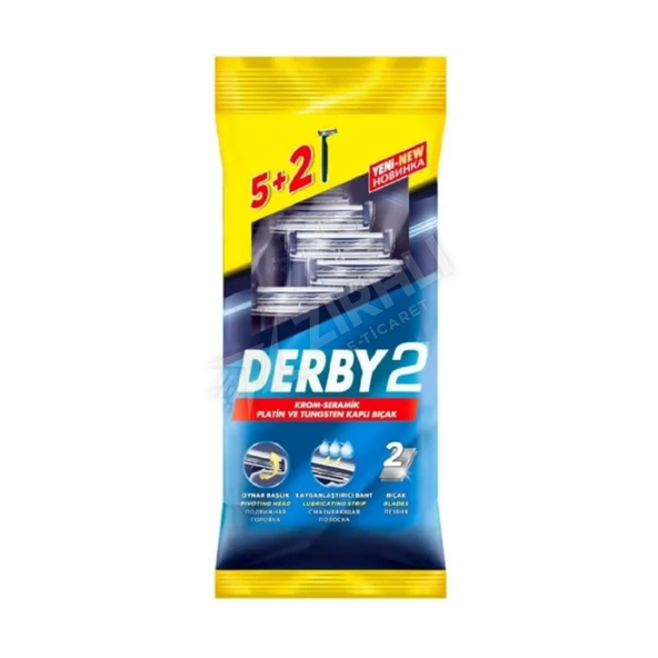 4 ADET Derby Samurai 2 Tıraş Bıçağı 7 Li Poşet (5 + 2) ürün görseli 1