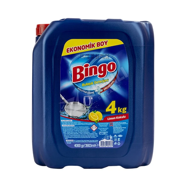 4 ADET Bingo Limonlu Bulaşık Deterjanı 4 Lt ürün görseli 1