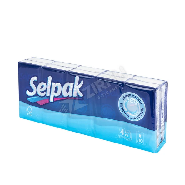 3 ADET Selpak Mendil Sade 10 Lu ürün görseli 1