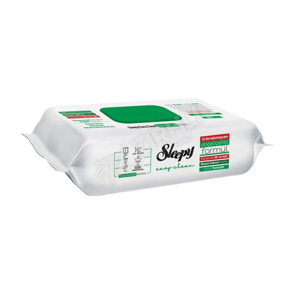 3 ADET Sleepy Mop Yer Temizlik Havlusu Beyaz Sabunlu 50'li ürün görseli 1