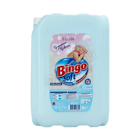 4 ADET Bingo Soft Kuzumun Kokusu Çamaşır Yumuşatıcı 5 Lt ürün görseli 1
