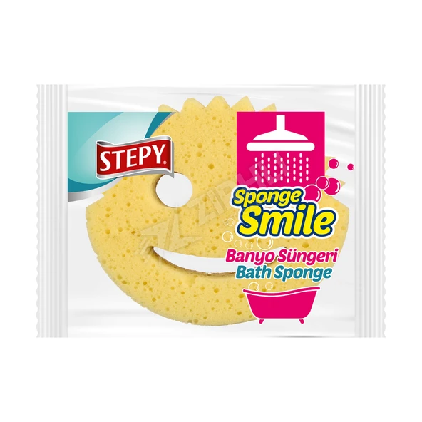 3 ADET Stepy Sponge Smile Yetişkin Duş Süngeri ürün görseli 1
