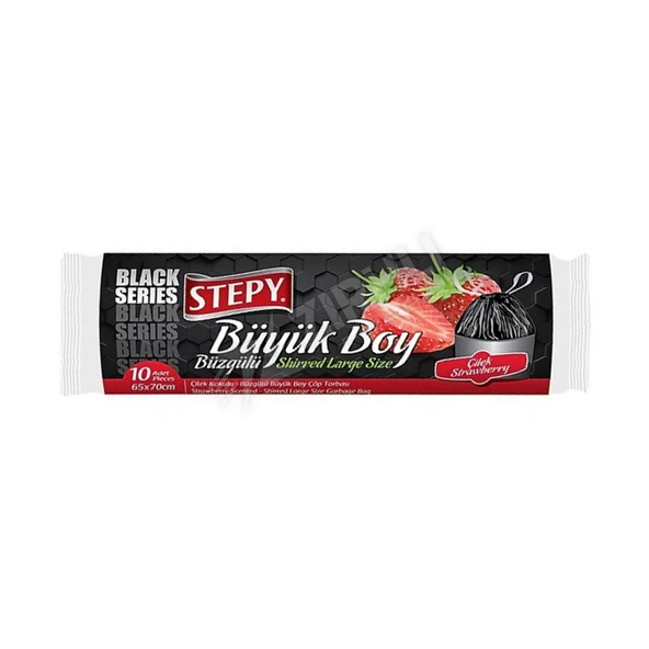 3 ADET Stepy Büzgülü Çöp Torbası Çilek Kokulu Büyük Boy ürün görseli 1