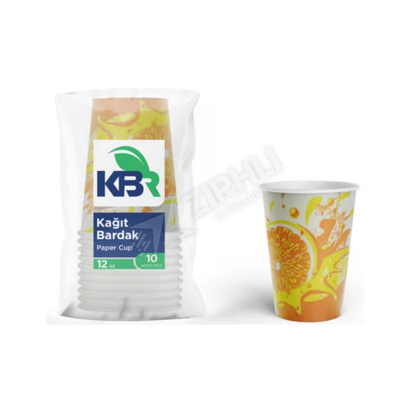 3 ADET Kbr 12 Oz Kağıt Bardak 10'lu ürün görseli 1
