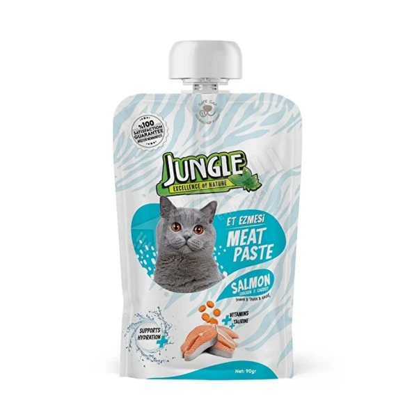 3 ADET Jungle Kedi Et Ezmesi Taze Somonlu Tavuklu 90 Gr ürün görseli 1