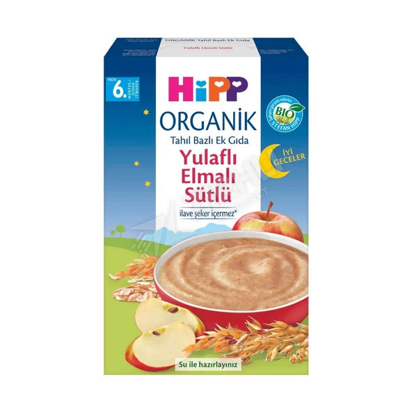 3 ADET Hipp Organik İyi Geceler Yulaflı Elmalı Sütlü Tahıl Bazlı Ek Gıda 250 Gr ürün görseli 1