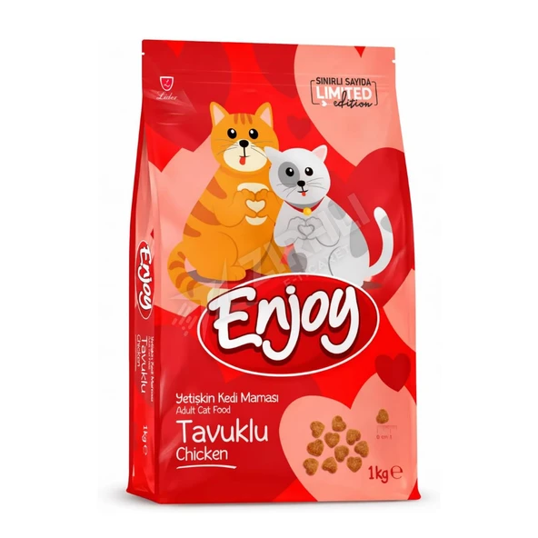 3 ADET Enjoy Tavuklu Yetişkin Kedi Maması 1 Kg ürün görseli 1