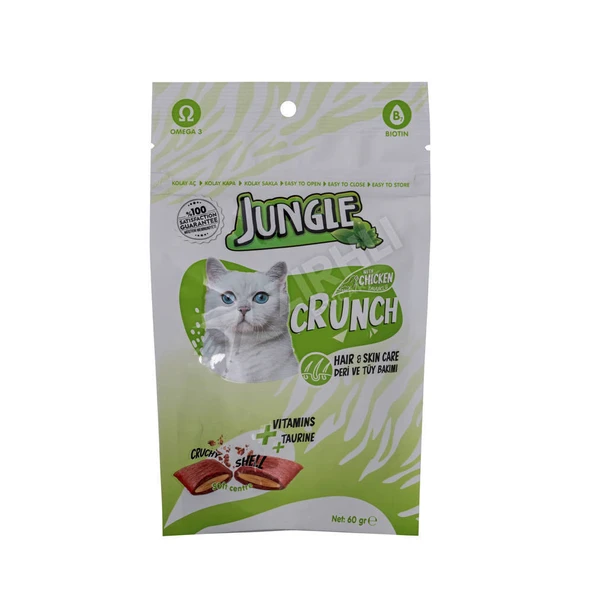 3 ADET Jungle Kedi Ödül Deri Tüy Bakımı 60 Gr Crunch ürün görseli 1