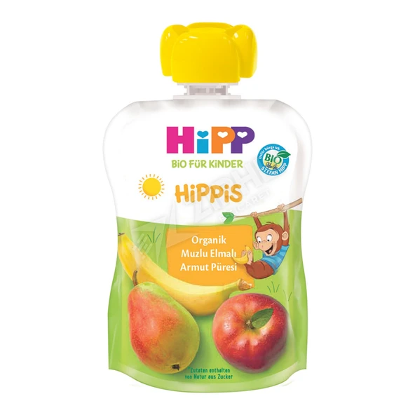 3 ADET Hipp Organik Muzlu Elmalı Armut Püresi 100 Gr ürün görseli 1