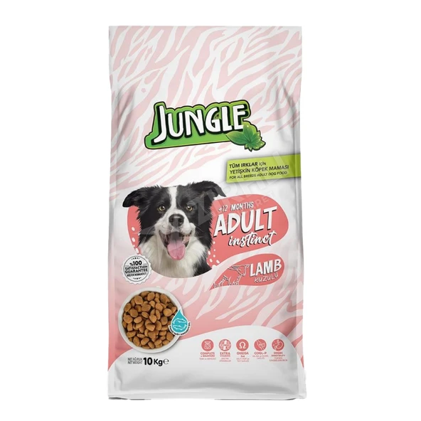 3 ADET Jungle Kuzulu Yetişkin Köpek Maması 10 Kg ürün görseli 1