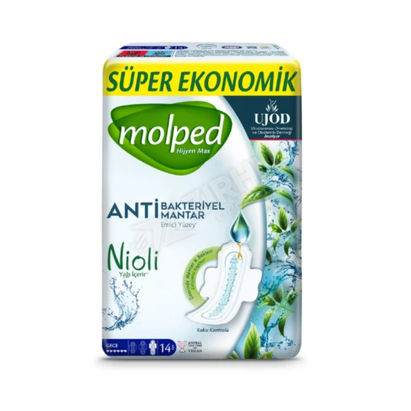 3 ADET Molped Süper Eko Max Gece Hijyenik Ped 14'lü ürün görseli 1