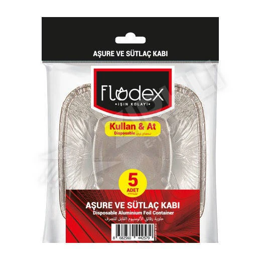 3 ADET Flodex Aşure Ve Sütlaç Kabı 5'li ürün görseli 1